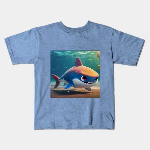 Shark chibi Kids T-Shirt by fanmics